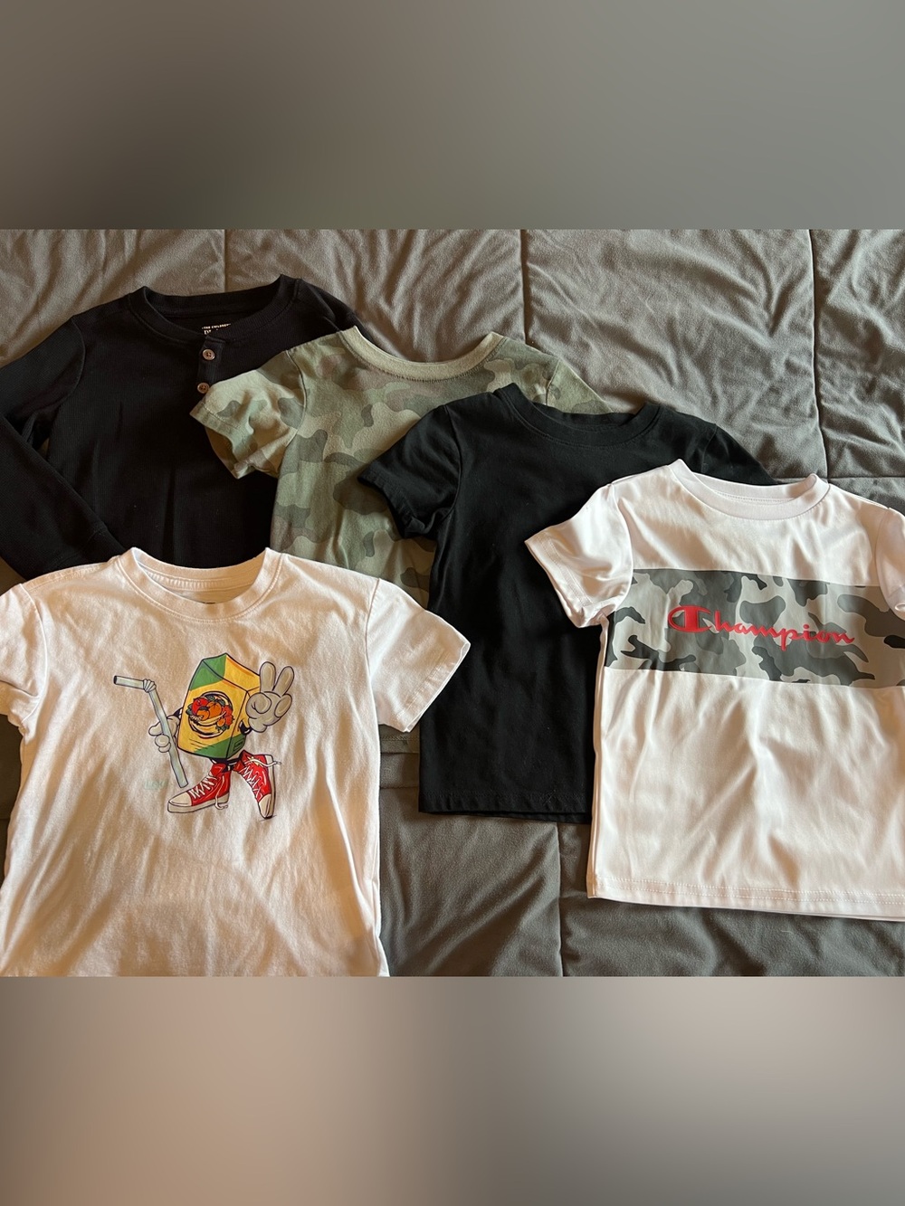 Mixed Kids T-Shirt Pack - Black, White & Camo